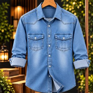 প্রিমিয়াম কোয়ালিটি ডেনিম শার্ট | Men’s Premium Denim Shirt 220+ GSM