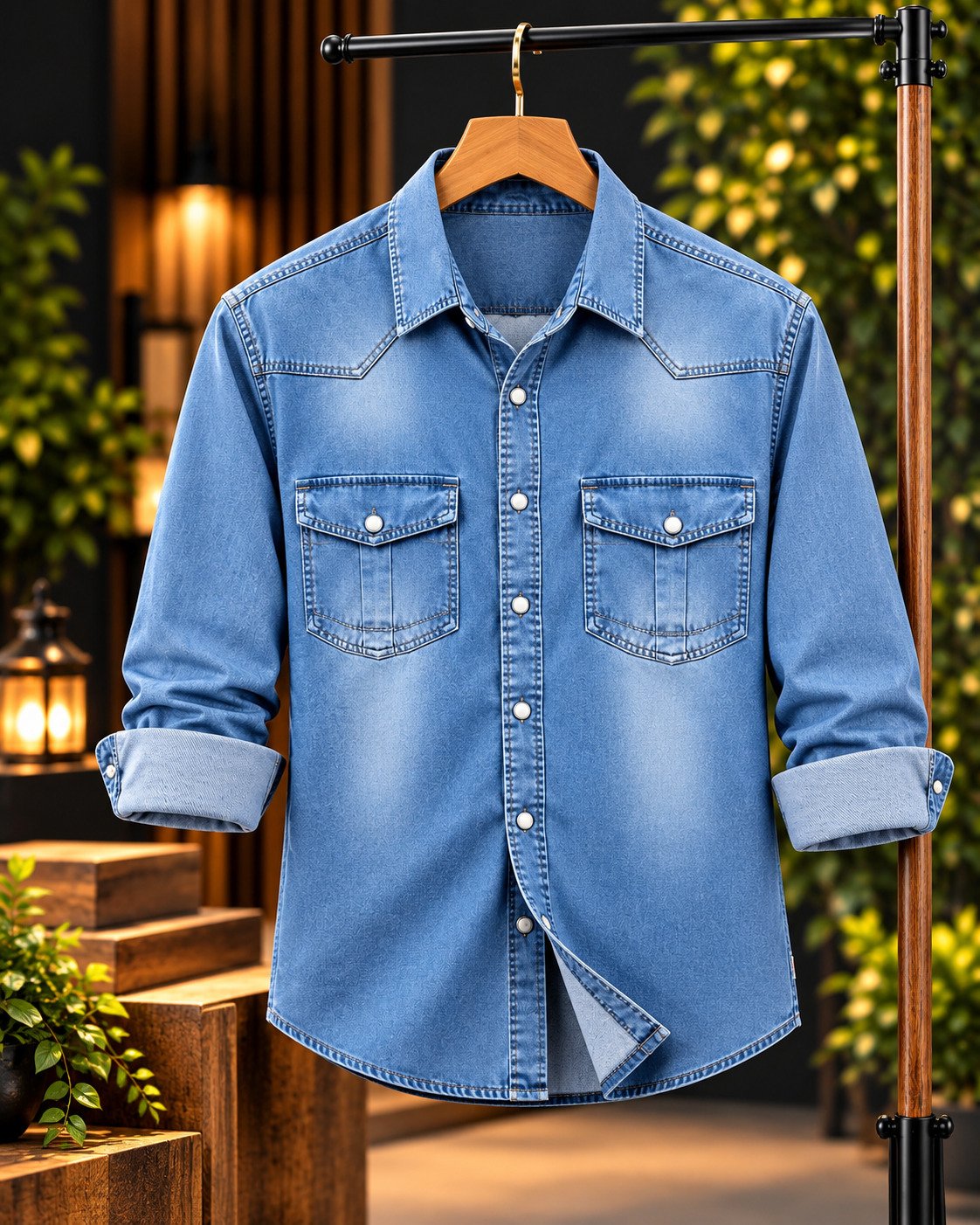 Premium 220+ GSM Winter Denim Shirt for Men | প্রিমিয়াম ট্রেন্ডি ডেনিম শার্ট